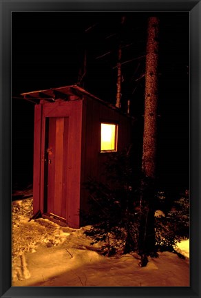 Framed Outhouse at the Sub Sig Outing Club&#39;s Dickerman Cabin, New Hampshire Print