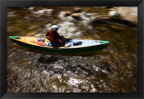 Framed Canoeing the Ashuelot River in Surry, New Hampshire Print