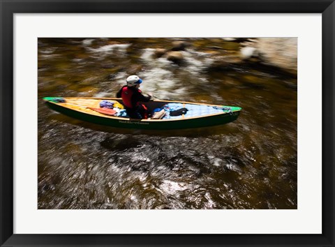 Framed Canoeing the Ashuelot River in Surry, New Hampshire Print