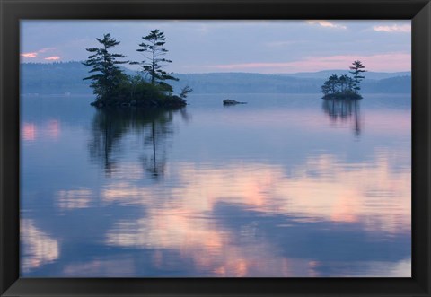 Framed Dawn on Lake Winnepesauke, Moultonboro Neck, Moultonboro, New Hampshire Print