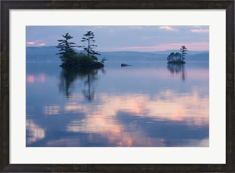 Framed Dawn on Lake Winnepesauke, Moultonboro Neck, Moultonboro, New Hampshire Print