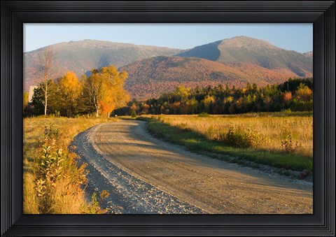 Framed Valley Road in Jefferson, Presidential Range, White Mountains, New Hampshire Print