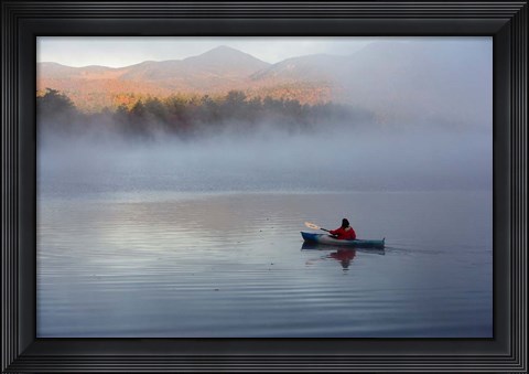 Framed Kayaking on Chocorua Lake, New Hampshire Print