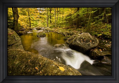 Framed Autumn stream in Grafton, New Hampshire Print