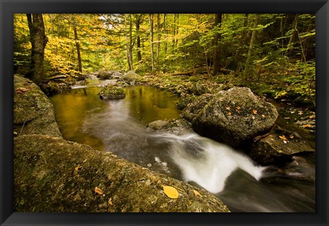 Framed Autumn stream in Grafton, New Hampshire Print