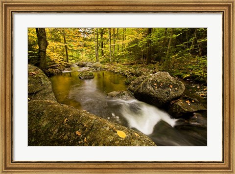 Framed Autumn stream in Grafton, New Hampshire Print