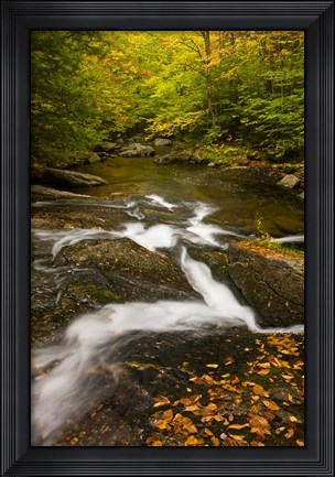 Framed Autumn stream, Grafton, New Hampshire Print