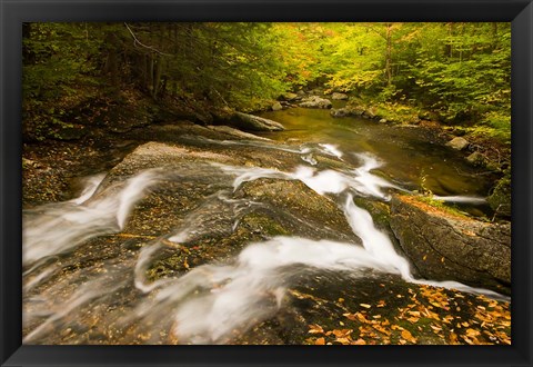 Framed Autumn stream, New Hampshire Print