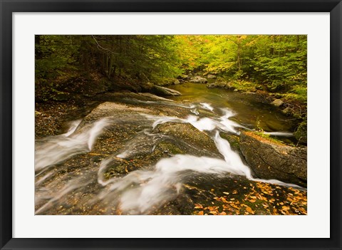 Framed Autumn stream, New Hampshire Print