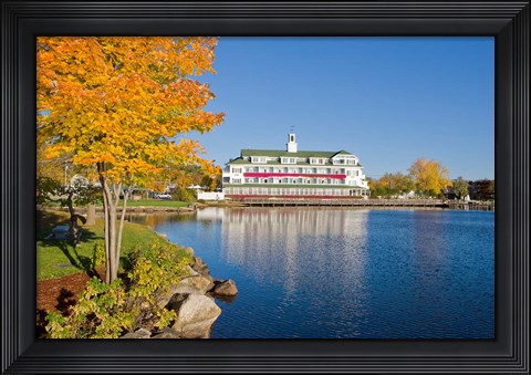 Framed Bay Point at Mill Falls in Meredith, New Hampshire Print