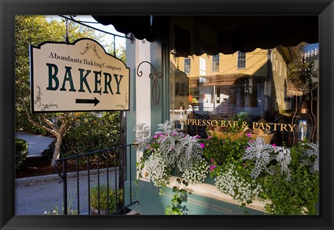 Framed Bakery at Mill Falls Marketplace in Meredith, New Hampshire Print