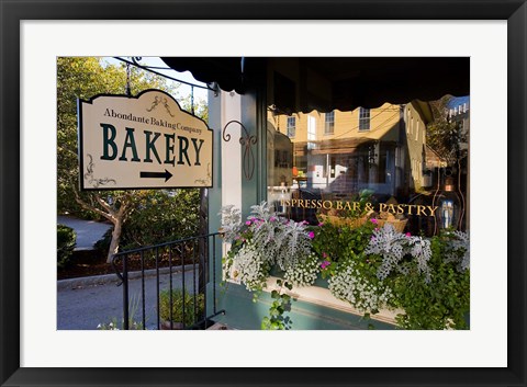 Framed Bakery at Mill Falls Marketplace in Meredith, New Hampshire Print