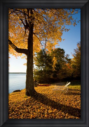 Framed Lodge at Lake Winnipesauke, New Hampshire Print
