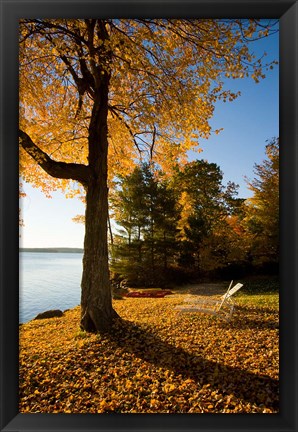 Framed Lodge at Lake Winnipesauke, New Hampshire Print