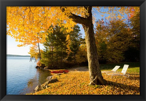 Framed Lodge, Lake Winnipesauke, New Hampshire Print