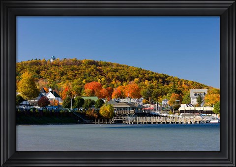 Framed Weirs Beach on Lake Winnipesauke, Laconia, New Hampshire Print