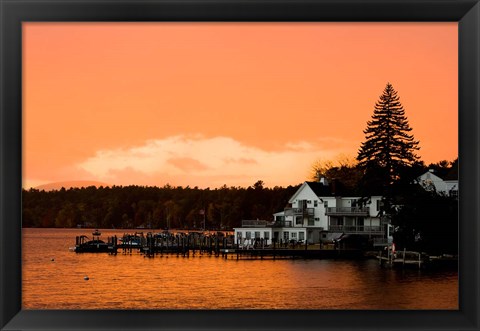 Framed Sunset in Wolfeboro, New Hampshire Print