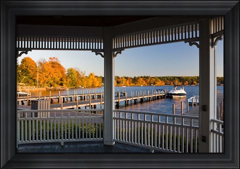 Framed View of Lake Winnipesauke, Wolfeboro, New Hampshire Print