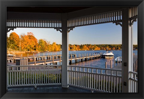 Framed View of Lake Winnipesauke, Wolfeboro, New Hampshire Print