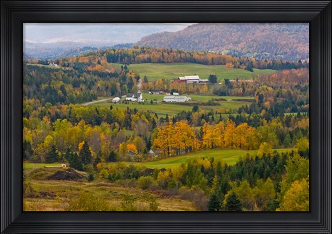 Framed Route 145 in Stewartstown, New Hampshire Print