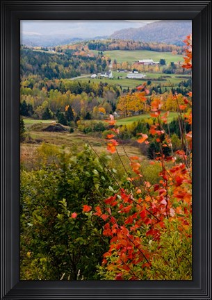 Framed View from NH Route 145 in Stewartstown, New Hampshire Print