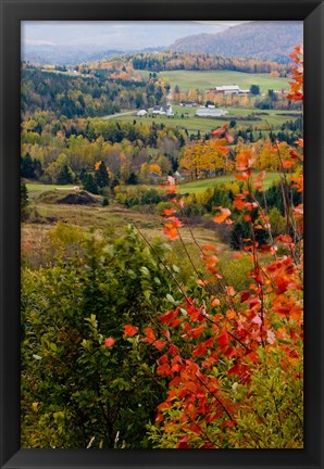 Framed View from NH Route 145 in Stewartstown, New Hampshire Print