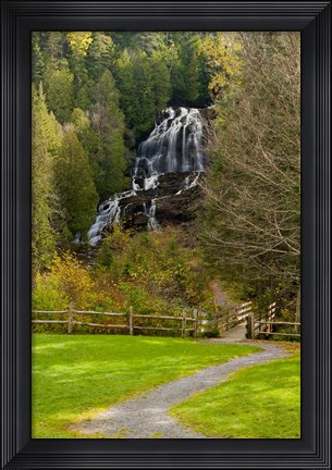 Framed Beaver Brook falls in Colebrook, New Hampshire Print