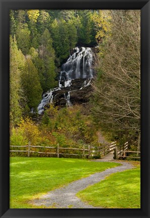 Framed Beaver Brook falls in Colebrook, New Hampshire Print