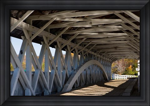 Framed Covered Bridge over the Upper Ammonoosuc River, Groveton, New Hampshire Print