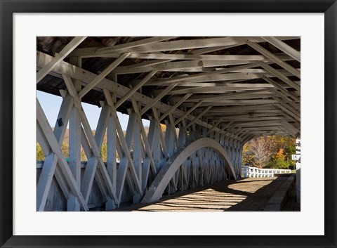 Framed Covered Bridge over the Upper Ammonoosuc River, Groveton, New Hampshire Print