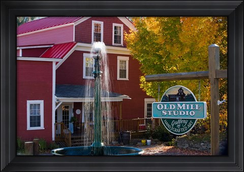 Framed Old Mill Art Gallery in Whitefield, New Hampshire Print