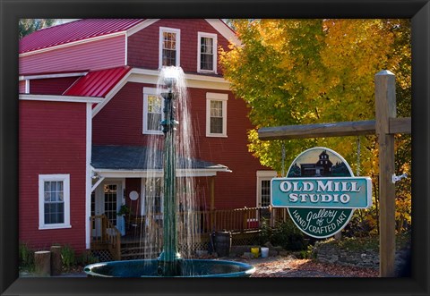 Framed Old Mill Art Gallery in Whitefield, New Hampshire Print