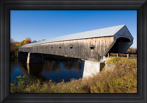 Framed Windsor Cornish Covered Bridge, Connecticut River, New Hampshire Print