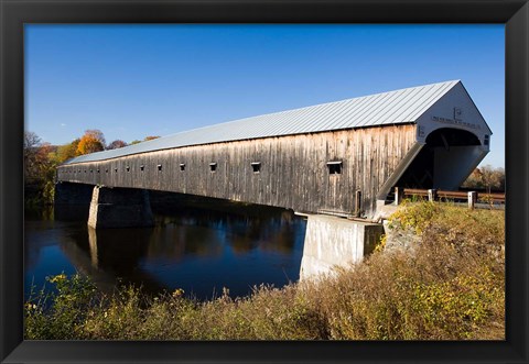 Framed Windsor Cornish Covered Bridge, Connecticut River, New Hampshire Print