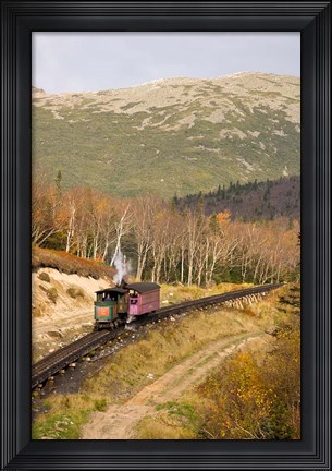 Framed Cog Railroad on Mt Washington, New Hampshire Print