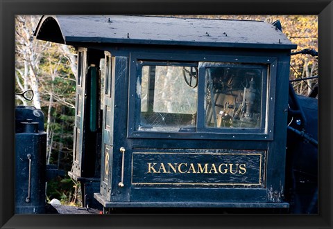 Framed Cog Railroad on Mt Washington in Twin Mountain, New Hampshire Print