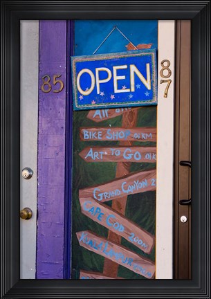 Framed street scene in downtown Littleton, New Hampshire Print