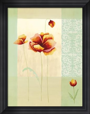 Framed Tulipes et Coquelicots II Print