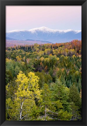 Framed Dusk and Mount Washington, White Mountains, Bethlehem, New Hampshire Print