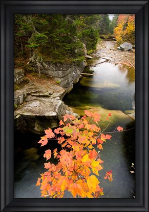 Framed Upper Falls on the Ammonoosuc River, White Mountains, New Hampshire Print