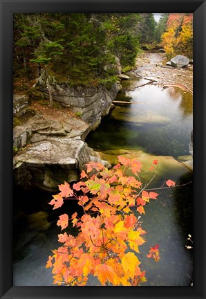 Framed Upper Falls on the Ammonoosuc River, White Mountains, New Hampshire Print