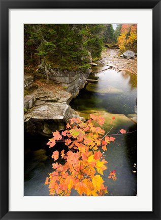 Framed Upper Falls on the Ammonoosuc River, White Mountains, New Hampshire Print