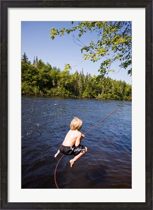 Framed Rope swing, Mollidgewock SP, New Hampshire Print