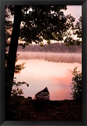 Framed Canoe, Pawtuckaway Lake, New Hampshire Print