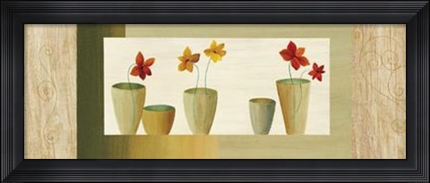 Framed Vases avec Fleurs II Print