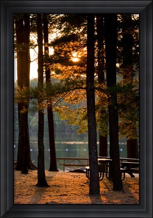 Framed Sunset, Pawtuckaway Lake, New Hampshire Print