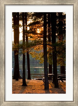 Framed Sunset, Pawtuckaway Lake, New Hampshire Print
