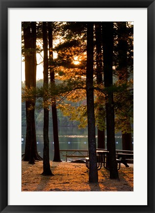 Framed Sunset, Pawtuckaway Lake, New Hampshire Print