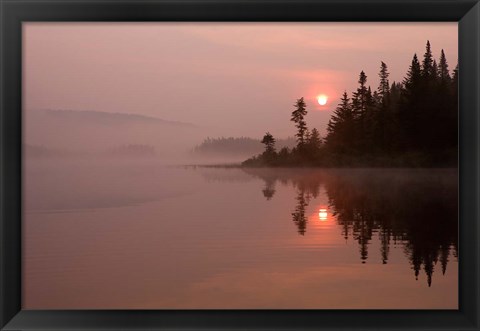 Framed East Inlet, Pittsburg, New Hampshire Print