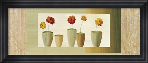 Framed Vases avec Fleurs I Print